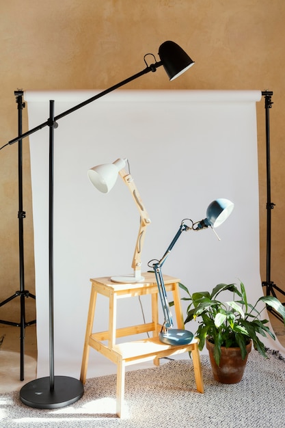 Studio with props for photography