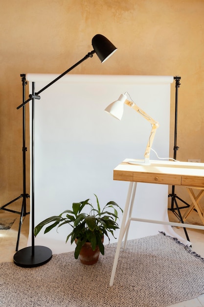 Studio with props for photography