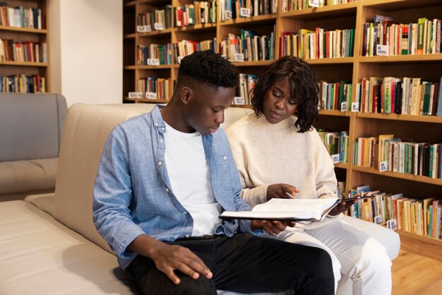 Study group learning in the library