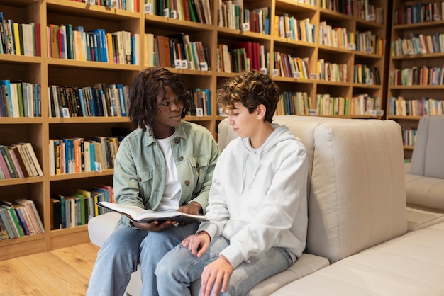 Study group learning in the library