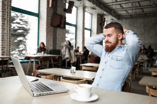 studying business man adult laptop