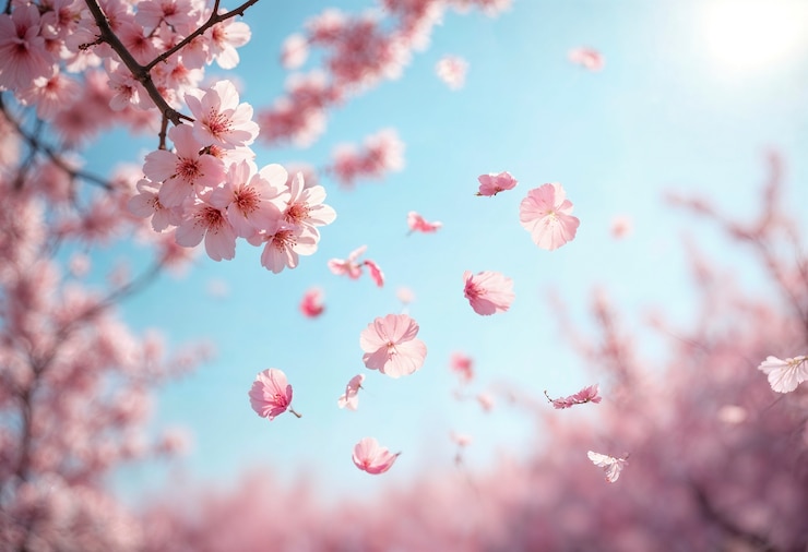 Free Photo stunning landscape of spring festival in japan