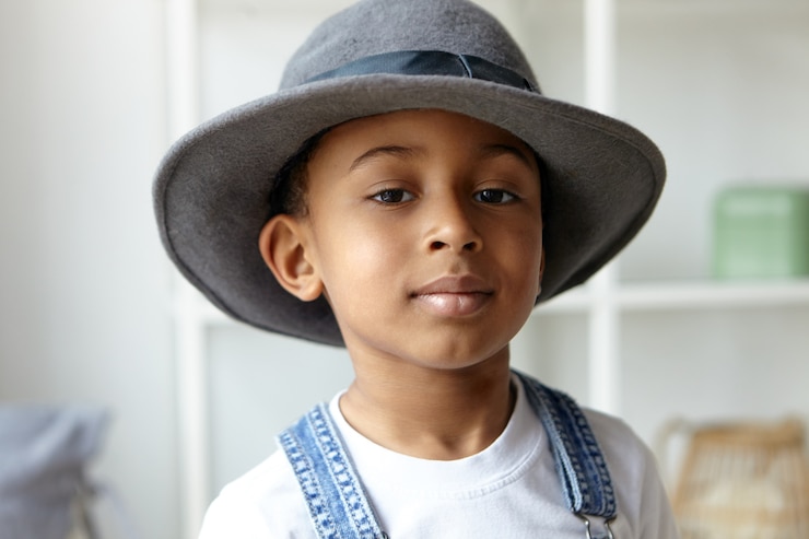 Free Photo style, beauty, children wear and fashion concept.