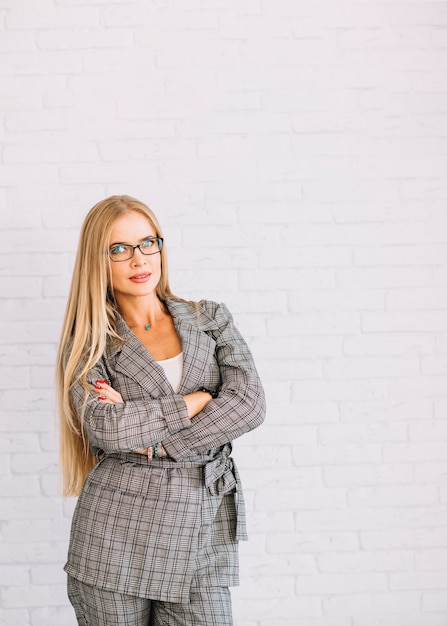 Stylish businesswoman with glasses