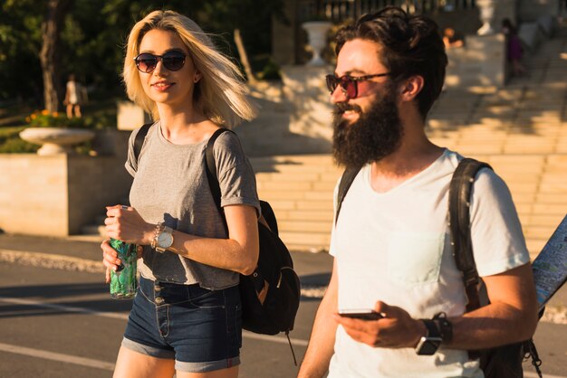 Stylish couple on vacation