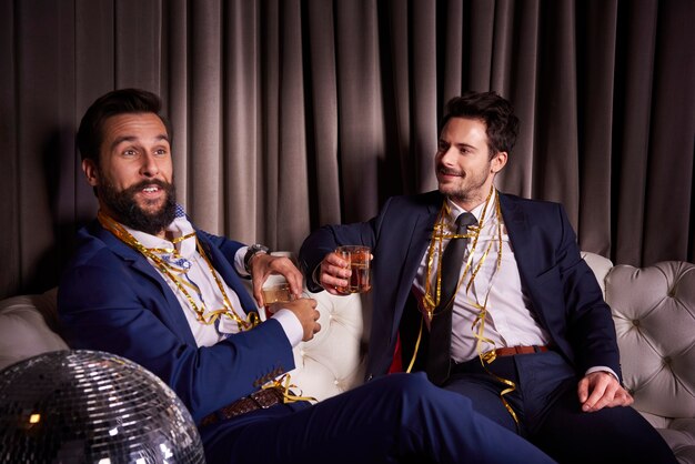 stylish friends at a party