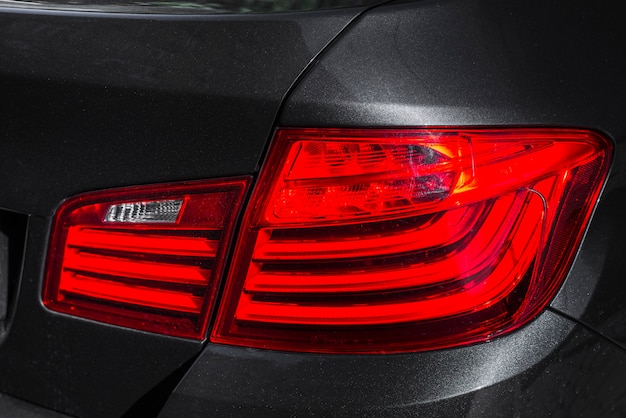 Stylish rear light on new dark auto