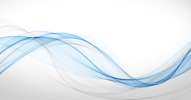 Stylish soft blue curve lines abstract background