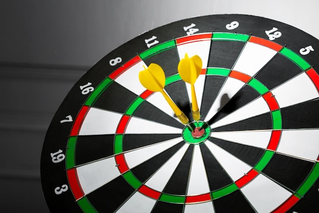 Success hitting target aim goal achievement concept