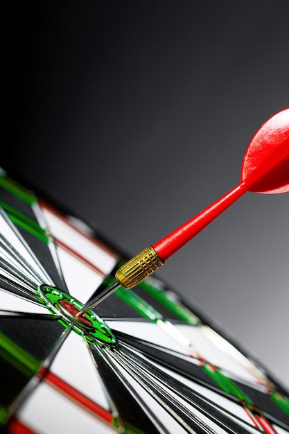 Success hitting target aim goal achievement concept