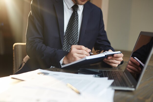 successful businessman working