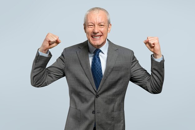 Successful senior businessman in a suit portrait