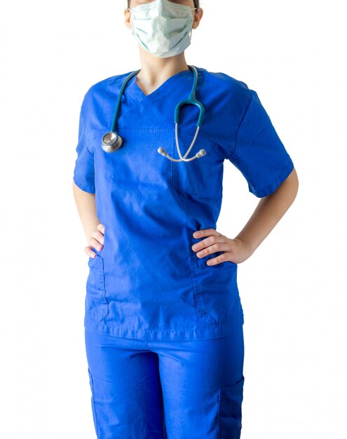 Successful young female doctor standing confidently with her hands on the hips