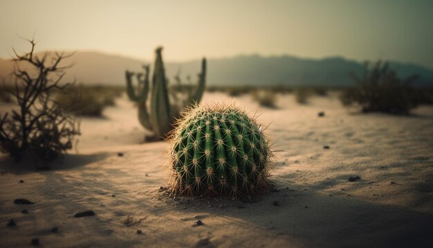 Succulent plant thrives in Africa arid heat generated by AI