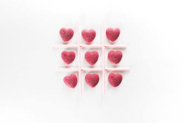 Sugar hearts composition