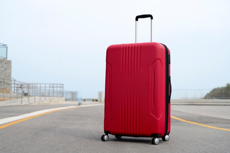 Free Photo suitcase with wheels outdoors