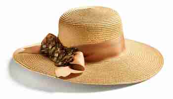 Free photo summer fashion women straw hats on vacation generated by ai