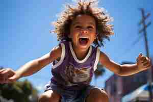 Free photo summer laughing kid wallpaper