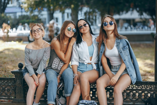 summer park sunglasses positive colorful