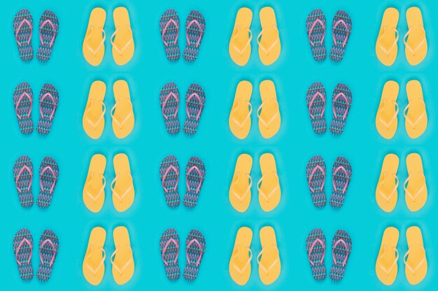 Summer pattern with flip flops