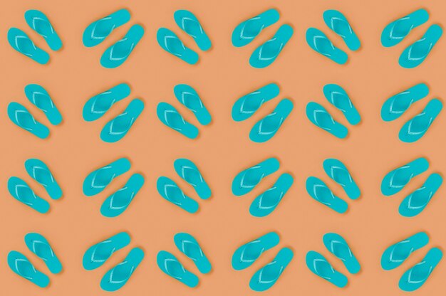 Summer pattern with flip flops