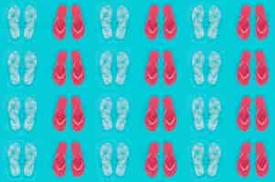 Free photo summer pattern with flip flops