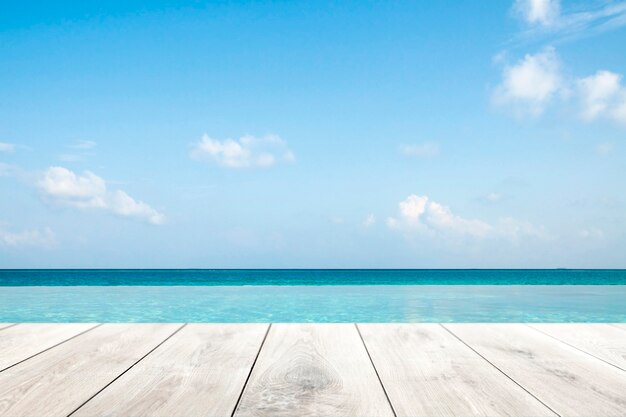 Summer product backdrop, blue sea background