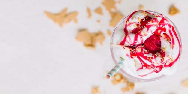 Summer smoothie in bowl