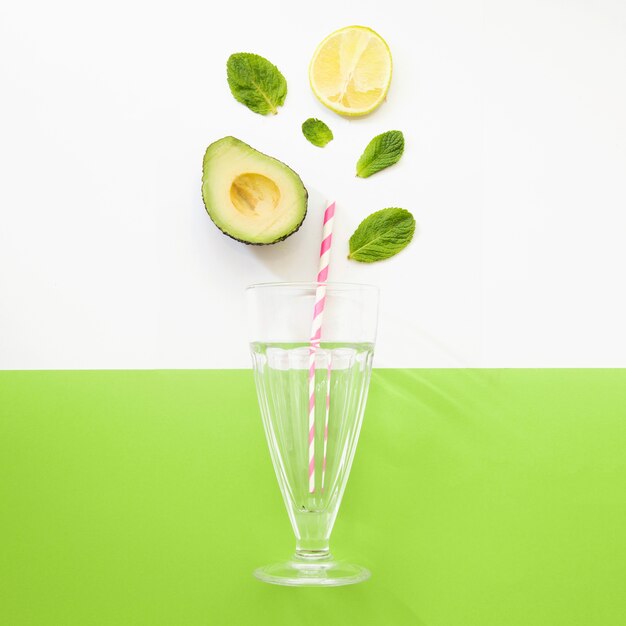 Summer smoothie with lemon and avocado