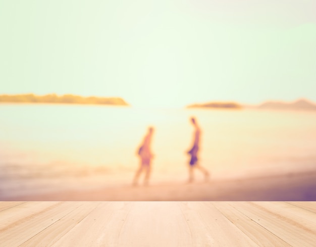 Summer vacation Concept - Perspective wood and Silhouette of a c