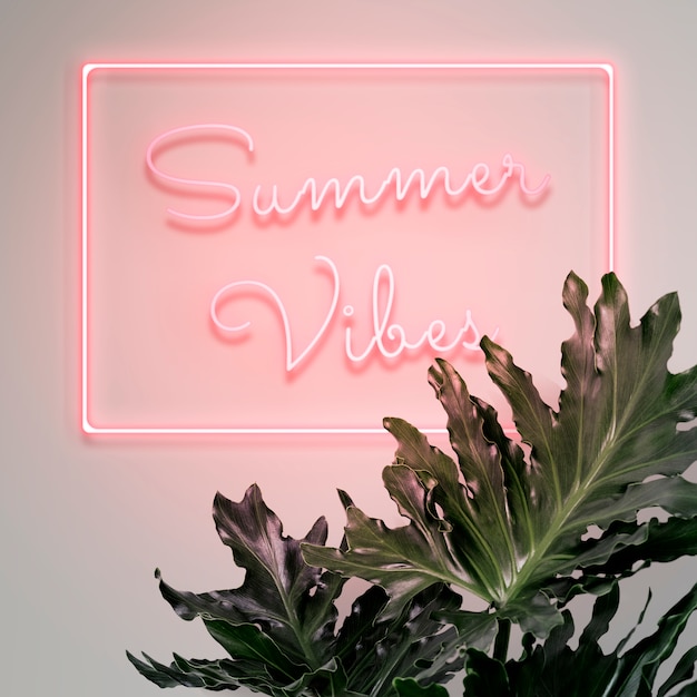 Summer vibes neon sign