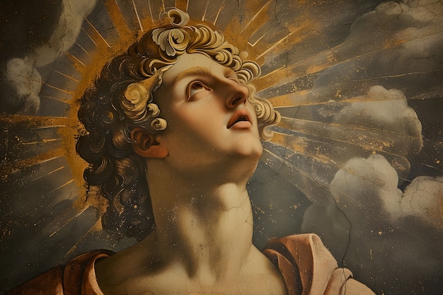 무료 사진 르네상스 시대 에 강력 한 사람 으로 묘사 된 태양 신