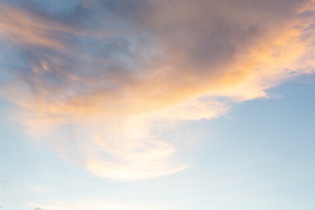 Sun light and cloudy sky from aerial view