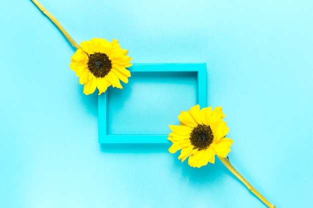 Sunflowers and frame