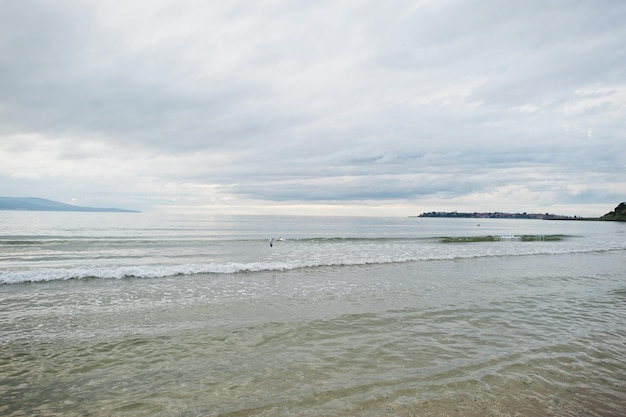 Sunny Beach on Black Sea in Bulgaria Summer vacation travel holiday