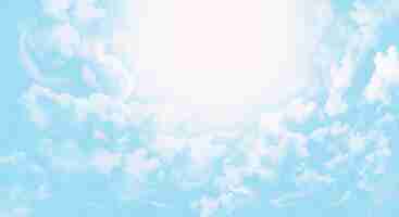 Free photo sunny cloud watercolor background