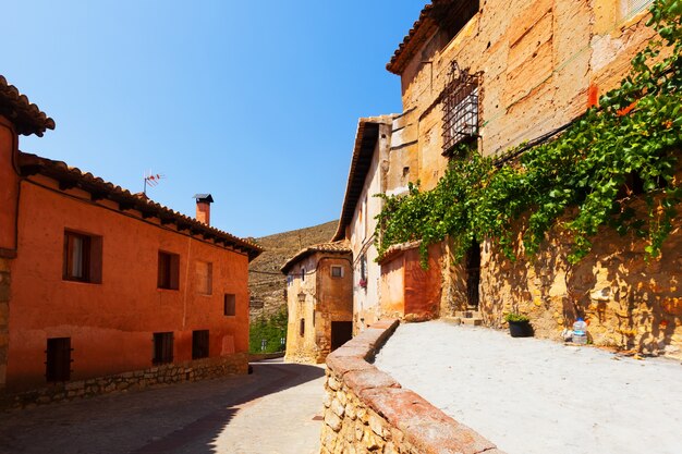 Sunny street of  spanish town