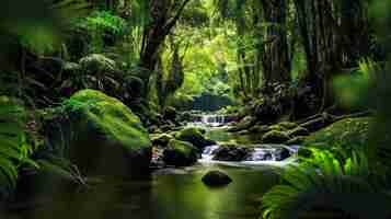 Free photo sunny tropical landscape