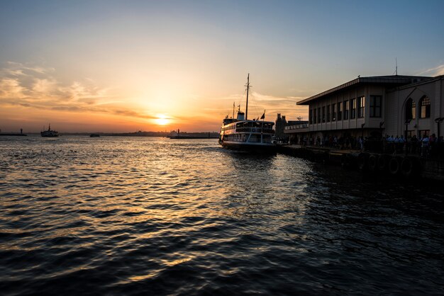 Sunrise over the ocean in Istanbul Turkey