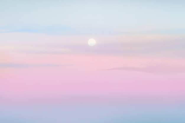 Free photo sunset background on pastel sky