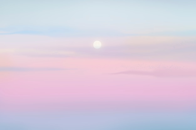 Free Photo sunset background on pastel sky