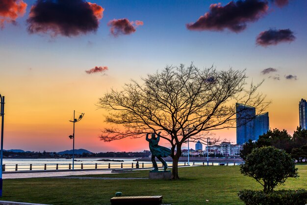 夕日の風景