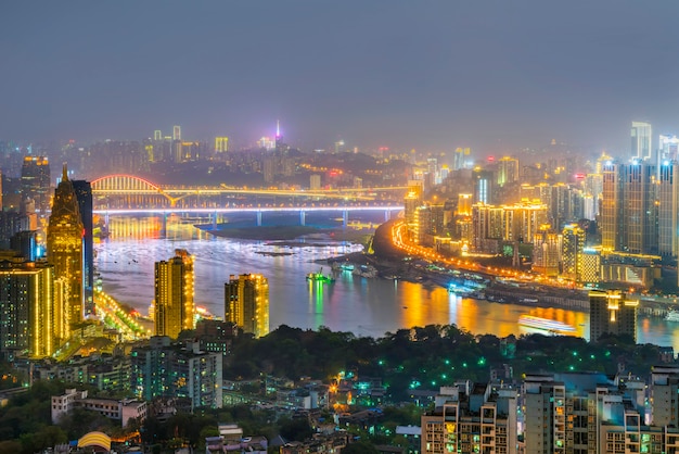 夕焼けの写真中国の建物反射高精細