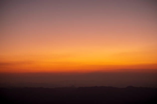 sunset and twilight of top of Thailand