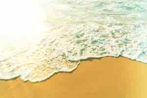 Бесплатное фото Закат с морем и пляжем