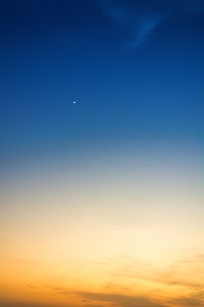 Light blue and orange clear sky during sunset - PatternPictures