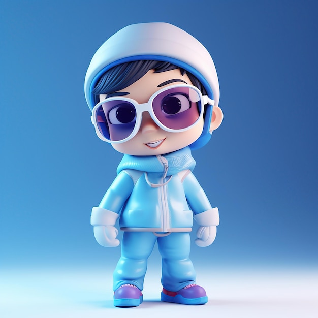 Super cute boys in ski suits are ready to hit the slopes and have a blast in the winter wonderland Generative Ai