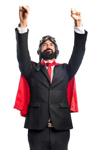 Free photo super hero businessman