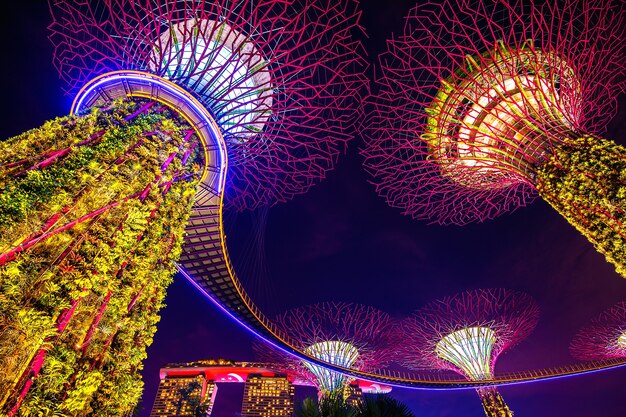 シンガポール、ガーデンズバイザベイのスーパーツリー。