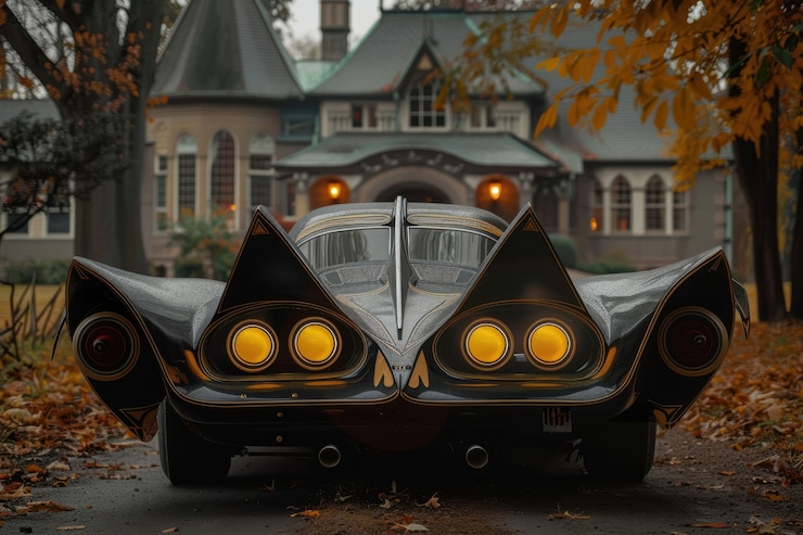 Free Photo superhero car in vintage style